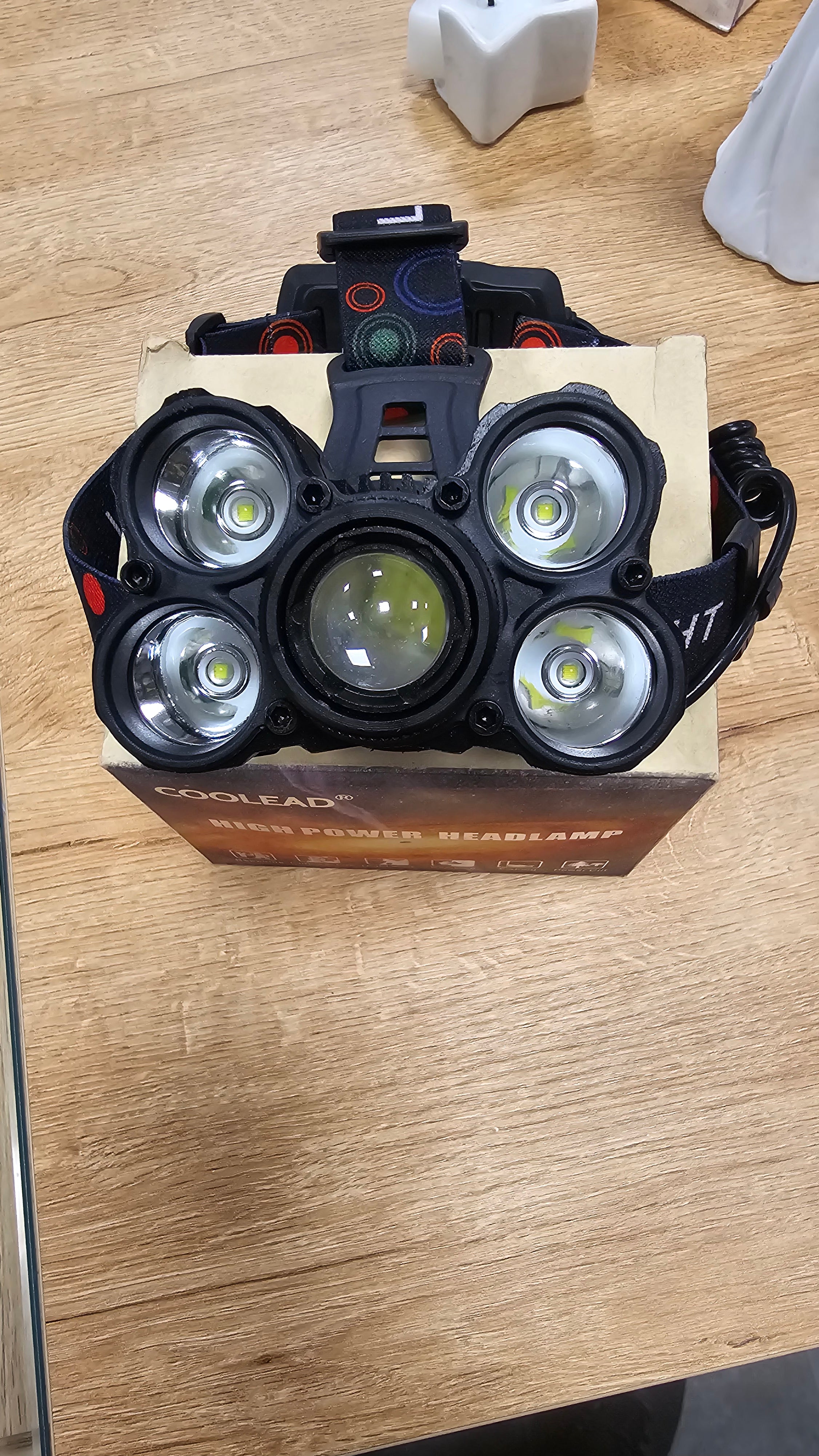 Luce led a casco per la testa