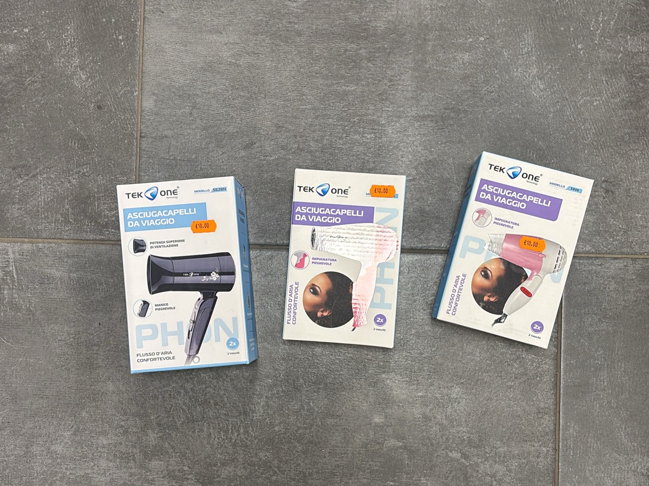 ASCIUGACAPELLI DA VIAGGIO CON MANICO PIEGHEVOLE