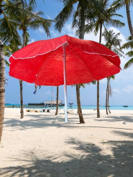 Ombrellone spiaggia rosso