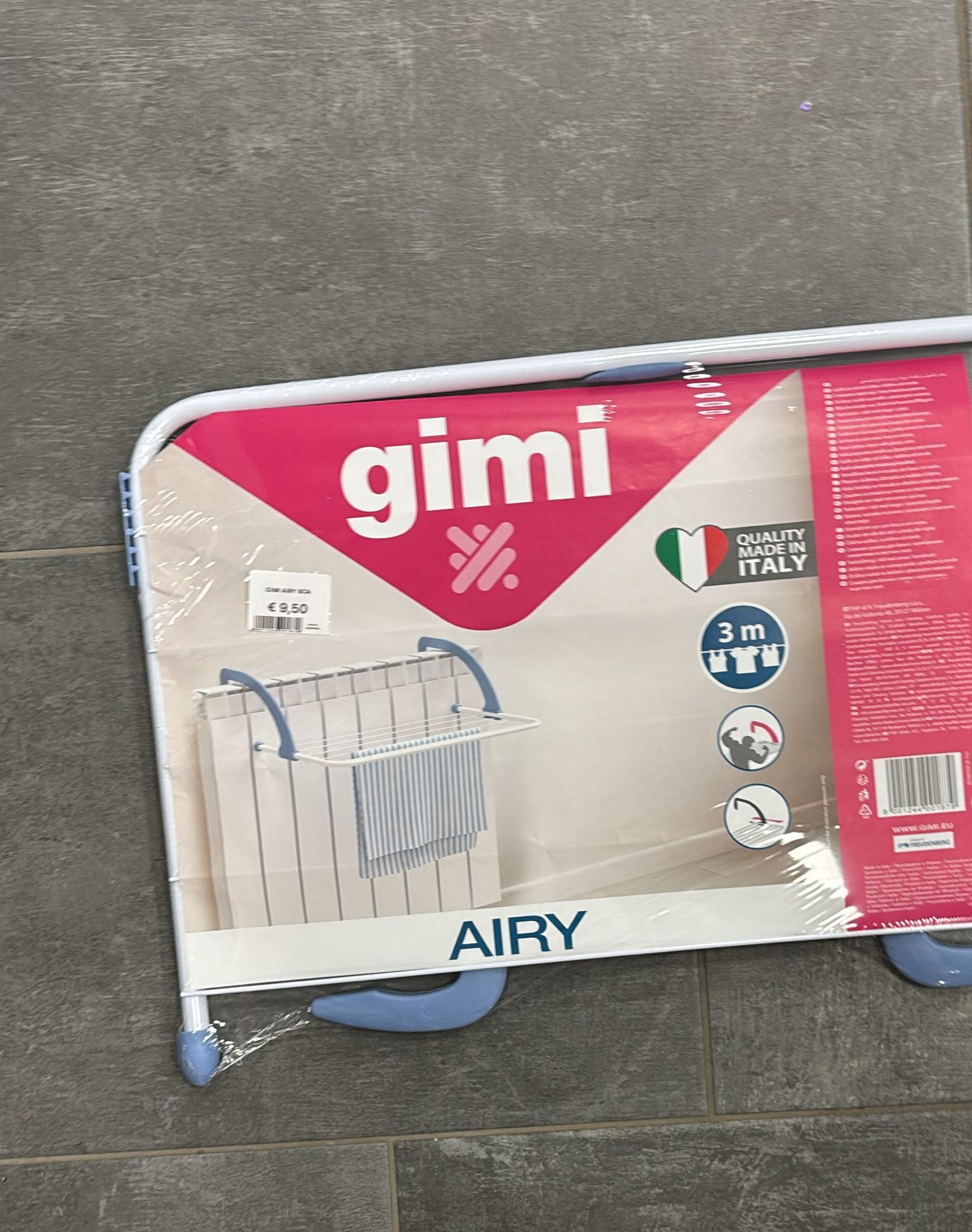 STENDIBIANCHERIA IN ACCIAIO CON BRACCI IN RESINA 3m