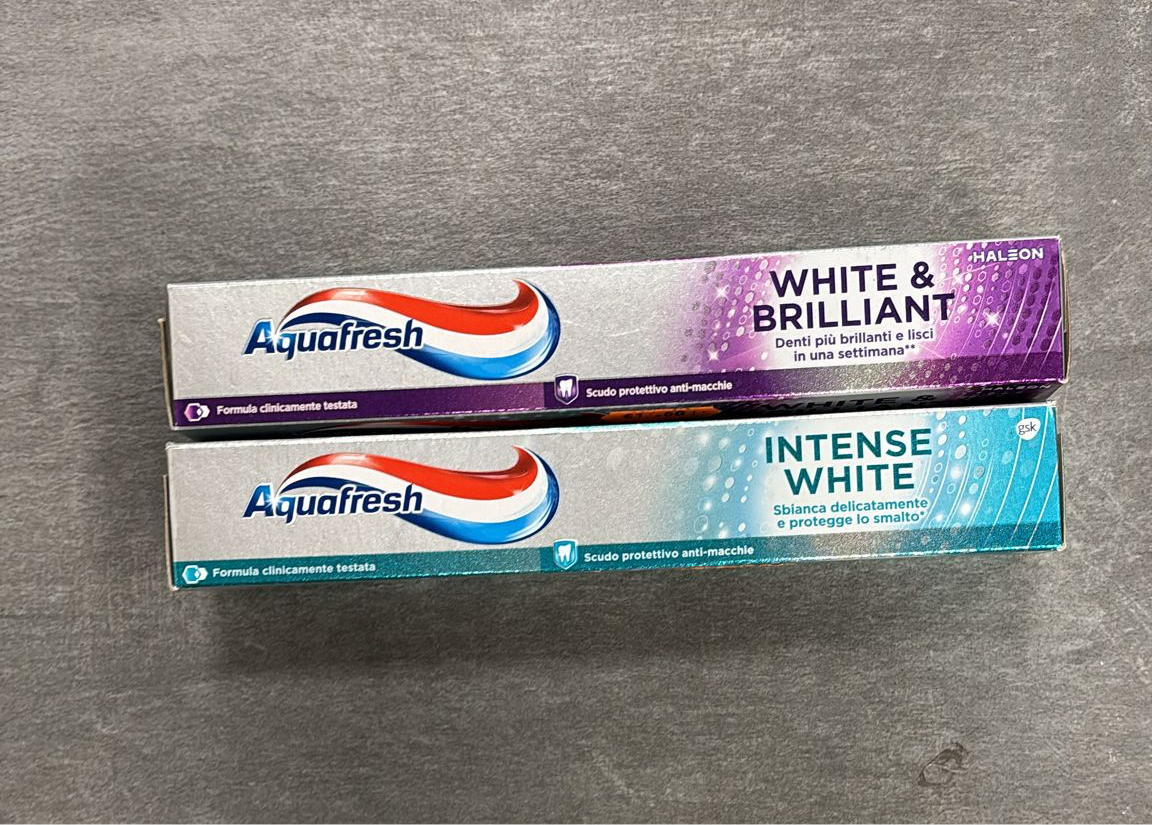 AQUAFRESH - DENTIFRICIO INTENSE WHITE E WHITE BRILLIANT