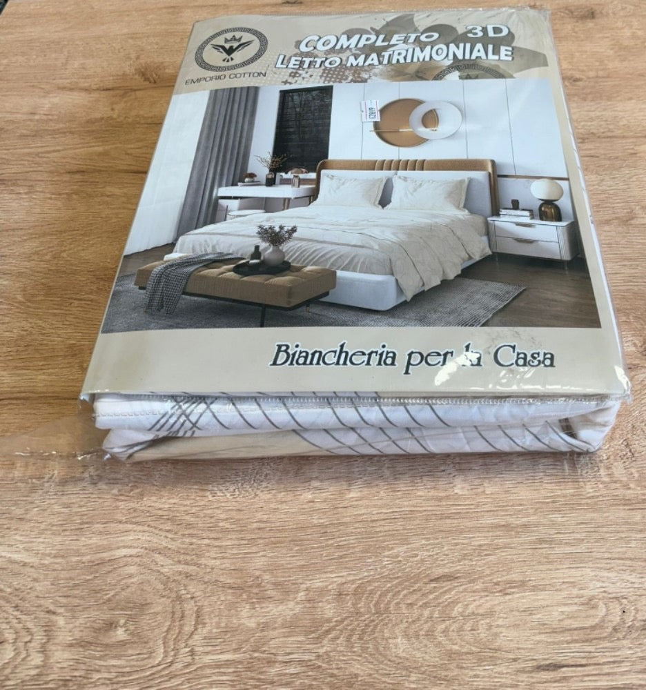 Completo letto matrimoniale varie fantasie e colori