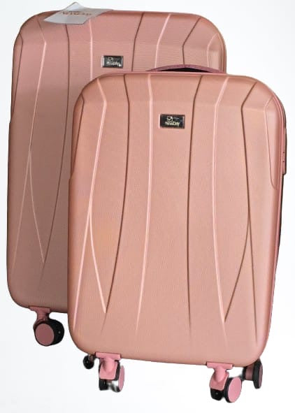 Valigia trolley rigido con rotelle 59cm rosa