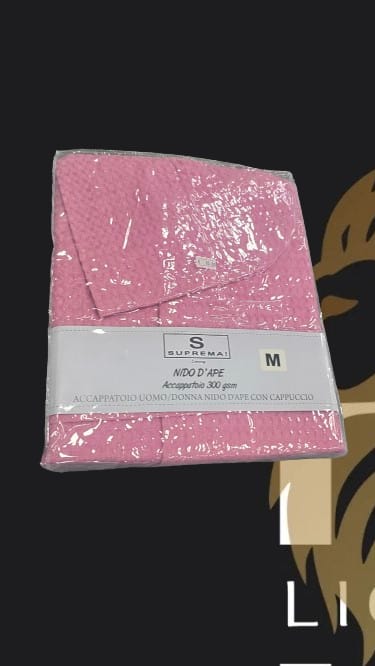 SUPREMA - ACCAPPATOIO UOMO/DONNA NIDO D'APE CON CAPPUCCIO