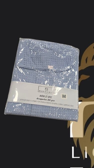 SUPREMA - ACCAPPATOIO UOMO/DONNA NIDO D'APE CON CAPPUCCIO