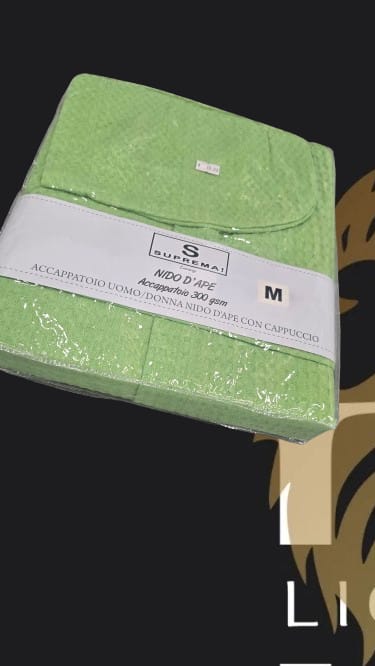 SUPREMA - ACCAPPATOIO UOMO/DONNA NIDO D'APE CON CAPPUCCIO