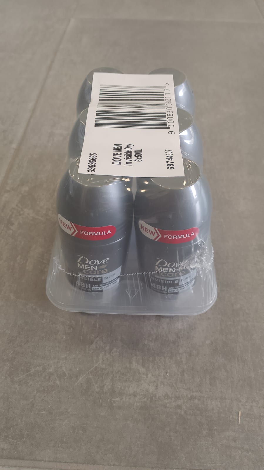 DEODORANTE DOVE INVISIBLE 48H - 6 PEZZI