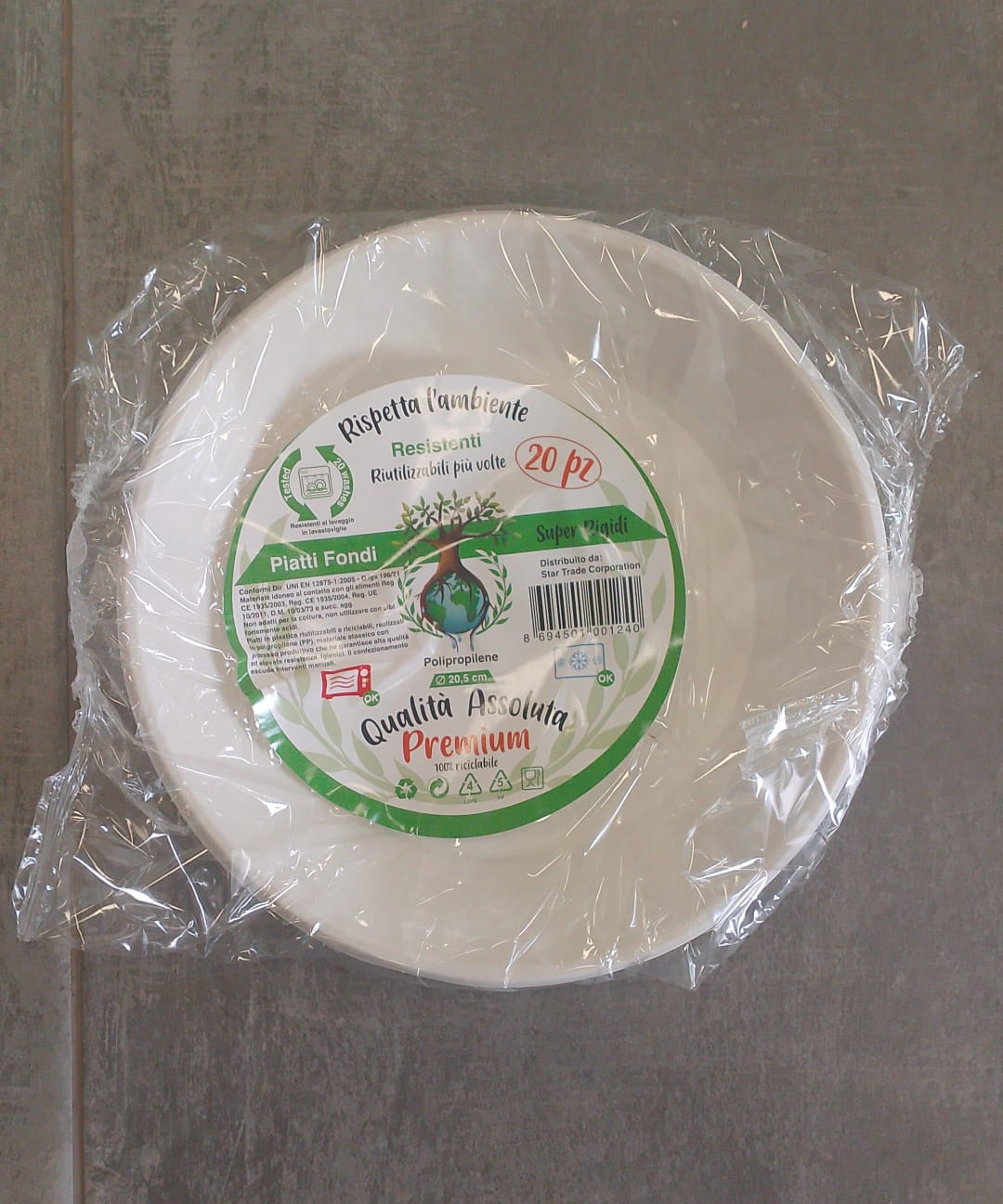 PIATTI PLASTICA - 20 PEZZI