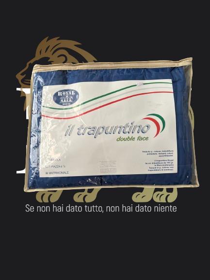 TRAPUNTINO IN PURO COTONE LETTO MATRIMONIALE - VARI COLORI DISPONIBILI