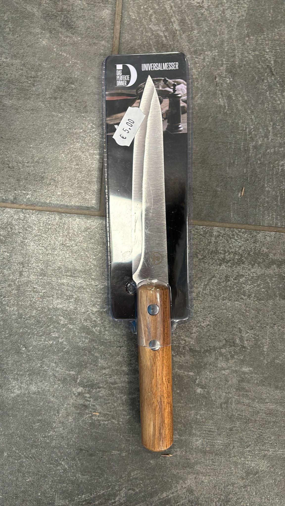 UNIVERSAL MESSEL - COLTELLO IN CARBONIO CON MANICO IN LEGNO