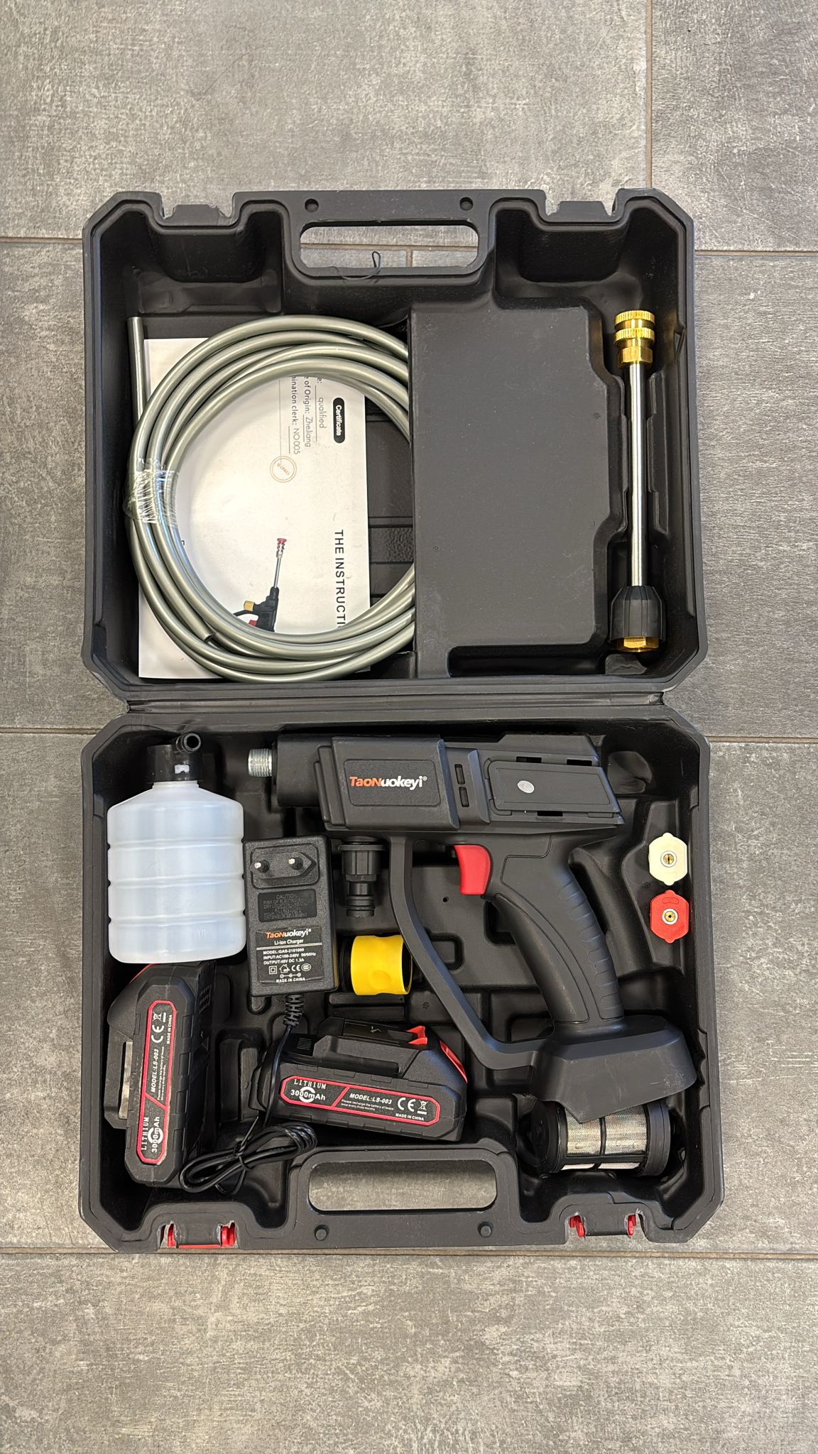 TAONUOKEYI - IDROPULITRICE CON 2 BATTERIE