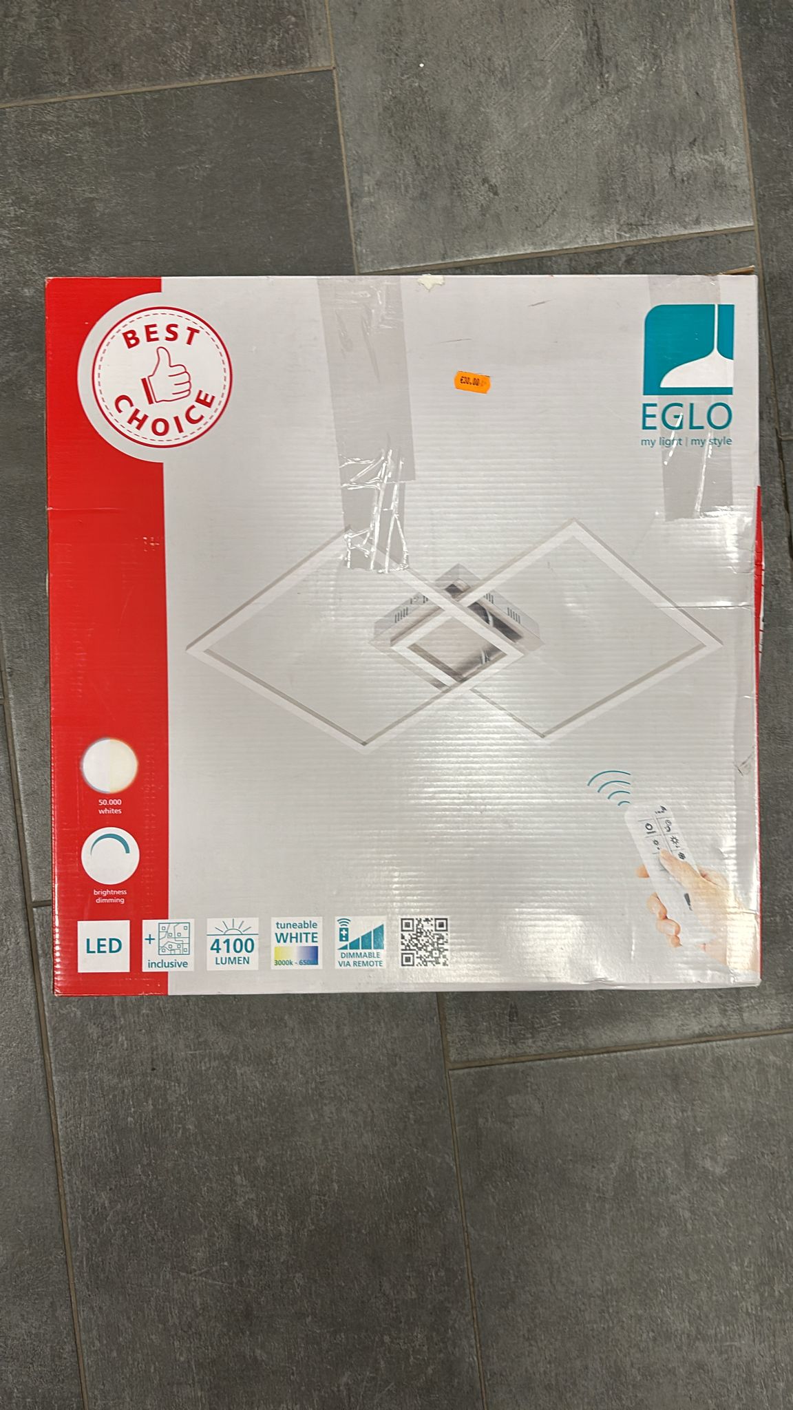 Plafoniera doppia  a led da 4100 lumen con telecomando