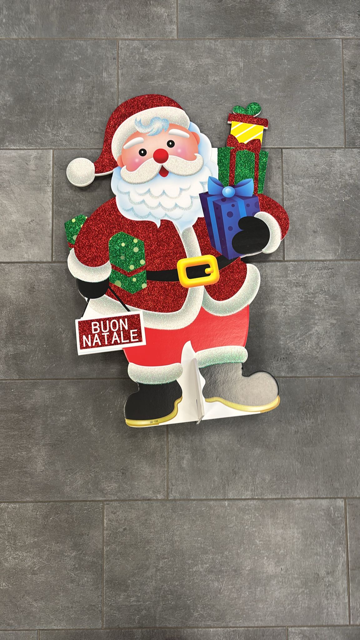 Sagoma babbo Natale glitter