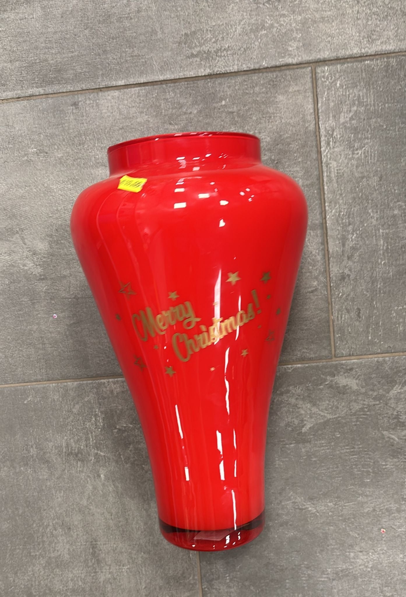 Vaso natalizio rosso in vetro β¬