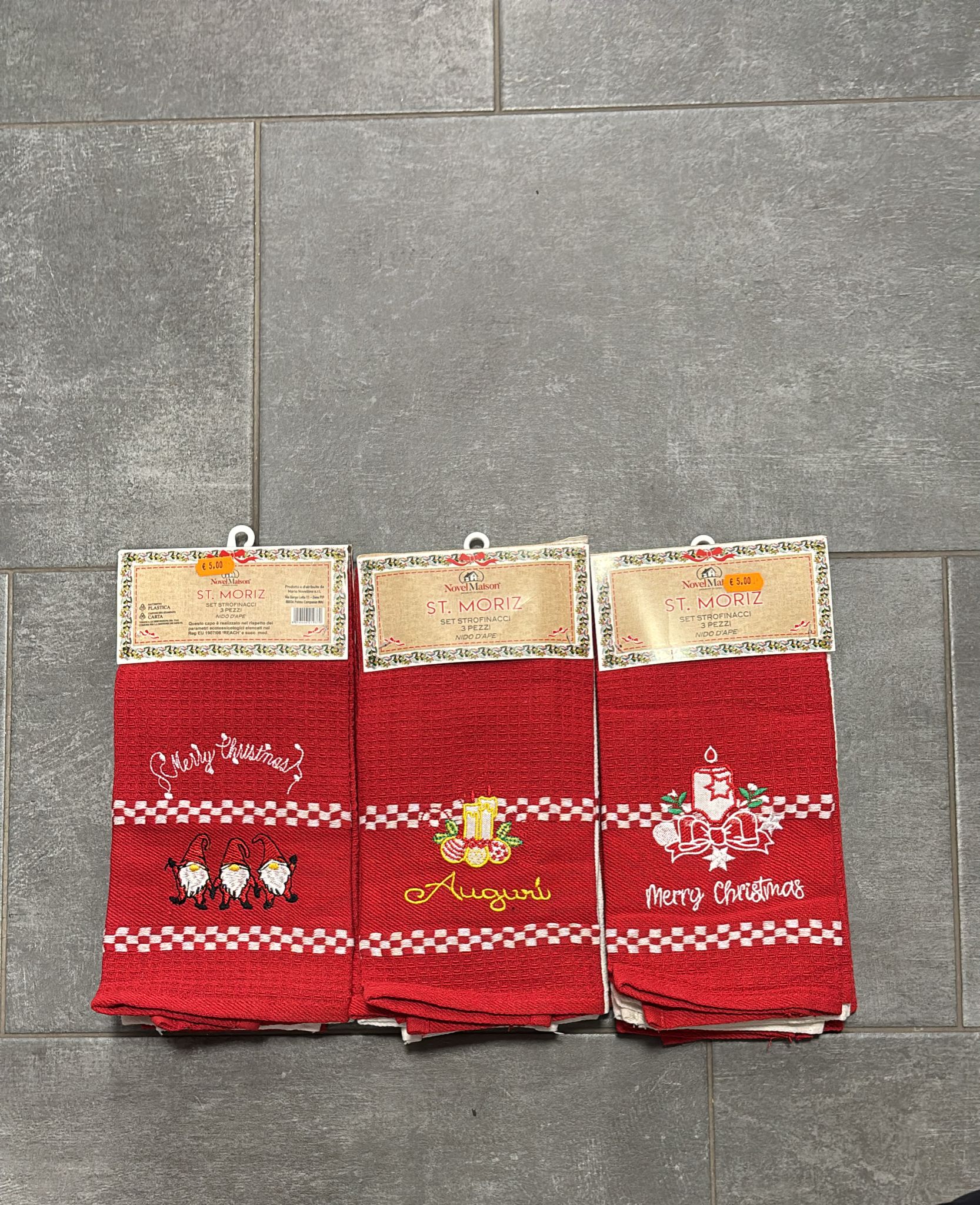 Set strofinacci 3 pezzi varie fantasie