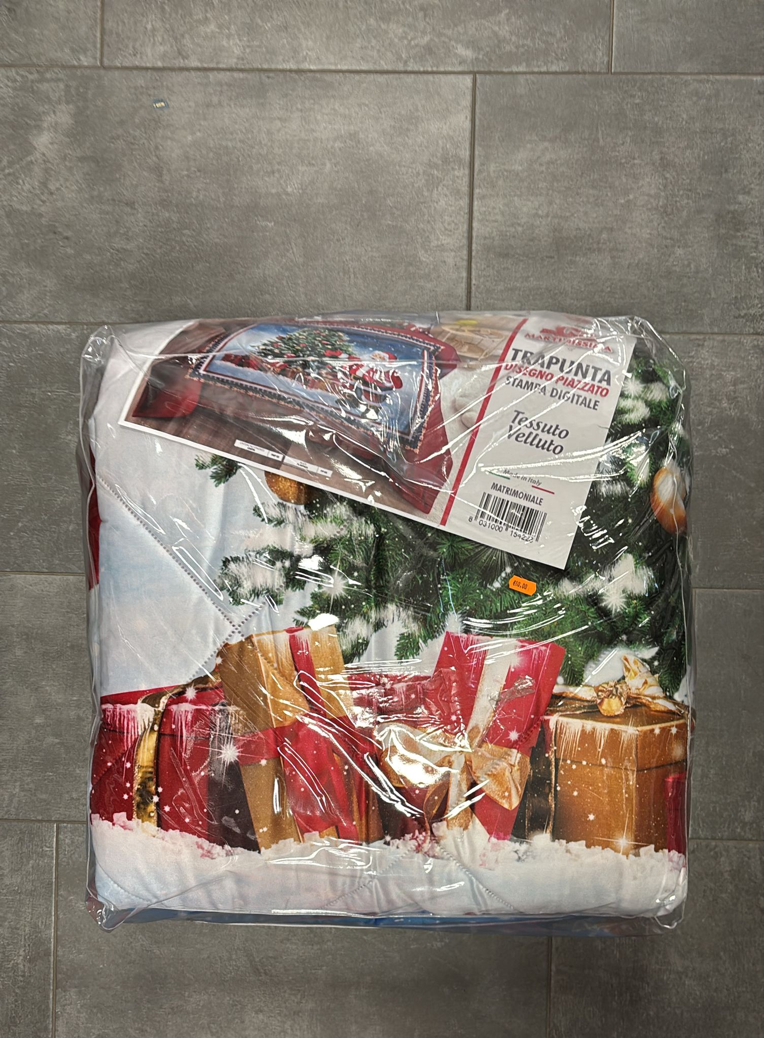 Trapunta matrimoniale natalizia