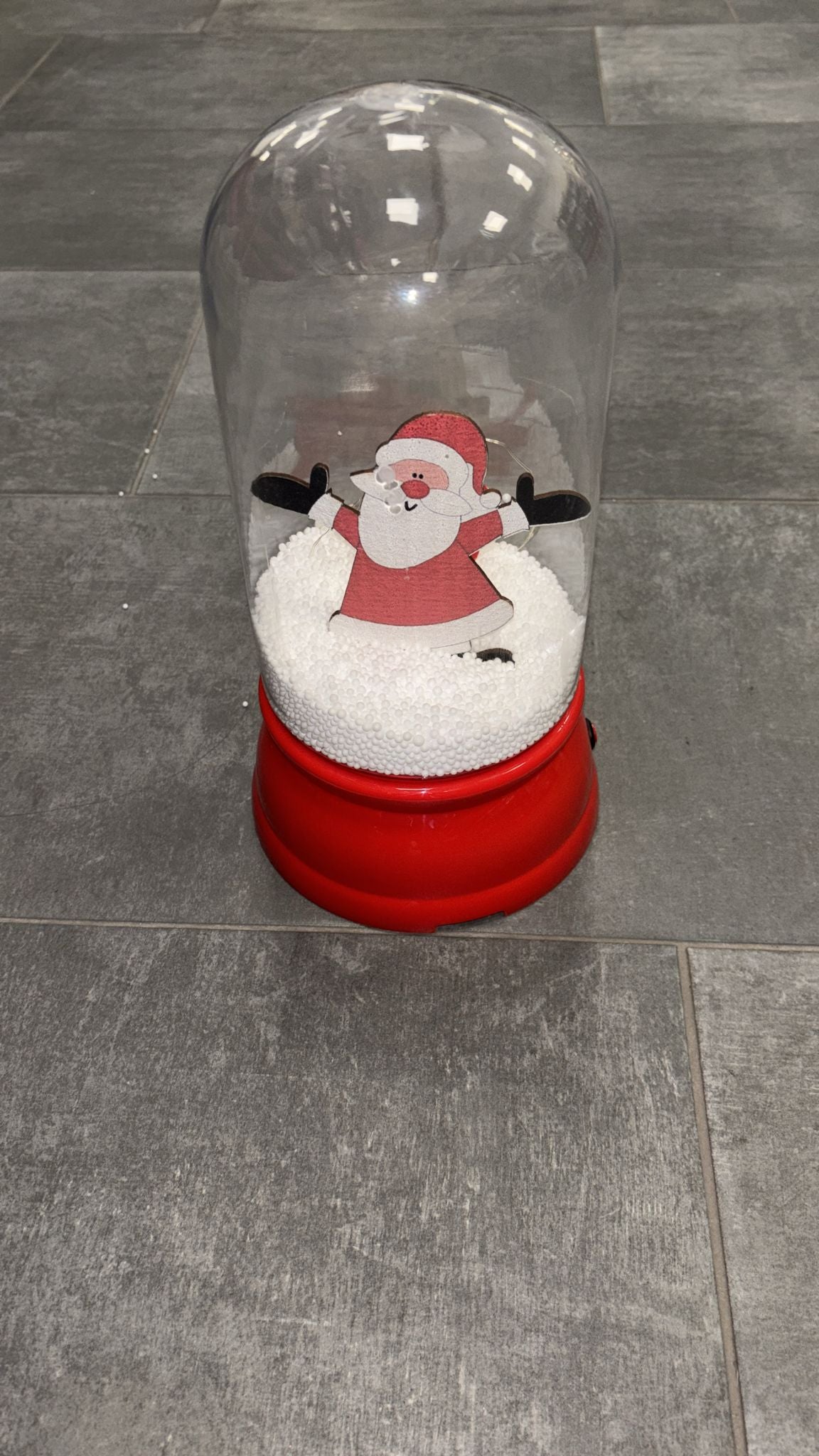 Bolla natalizia sparaneve con luci e suoni