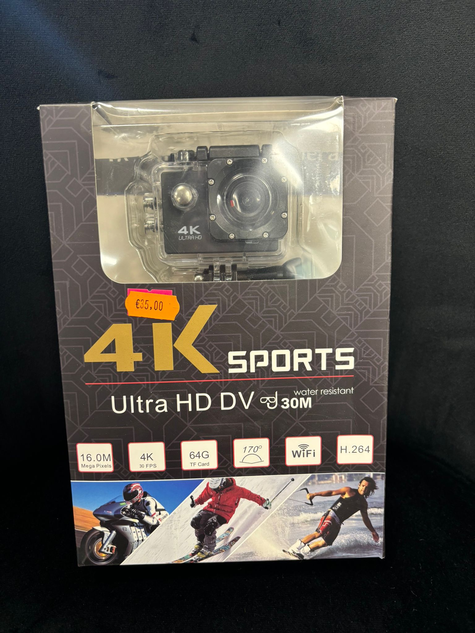 ACTION PRO CAM SPORTIVA 4K SPORTS ULTRA HD RESISTENTE ALL’ACQUA FOTO E VIDEO - WIFI