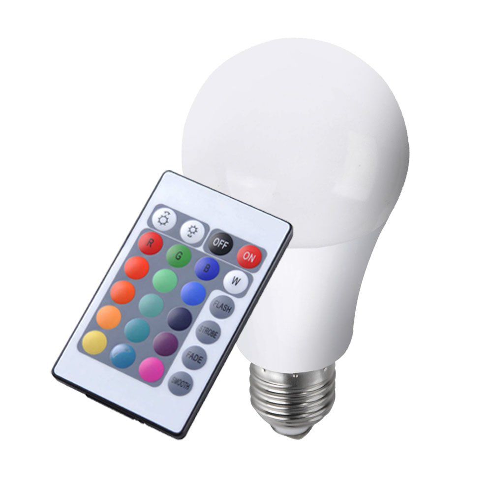 AB-Z887 - LAMPADINA A LED RGB 9W COLORATA TELECOMANDATA