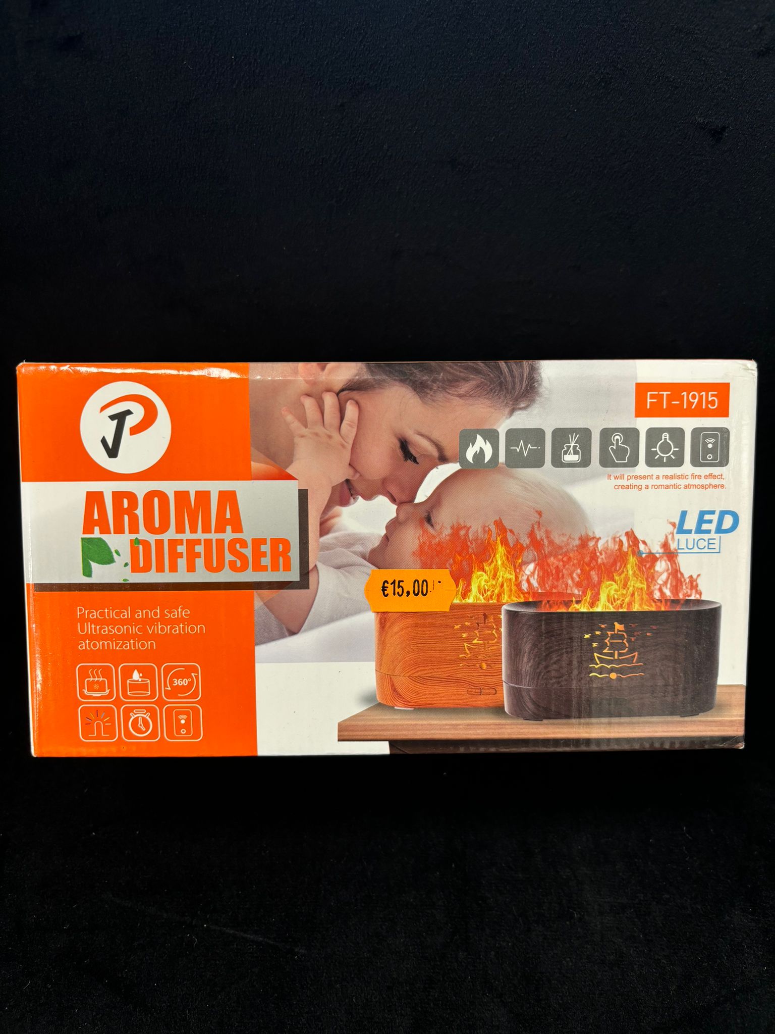 AROMA DIFFUSORE CON EFFETTO FIAMMA LUCE LEDΒ