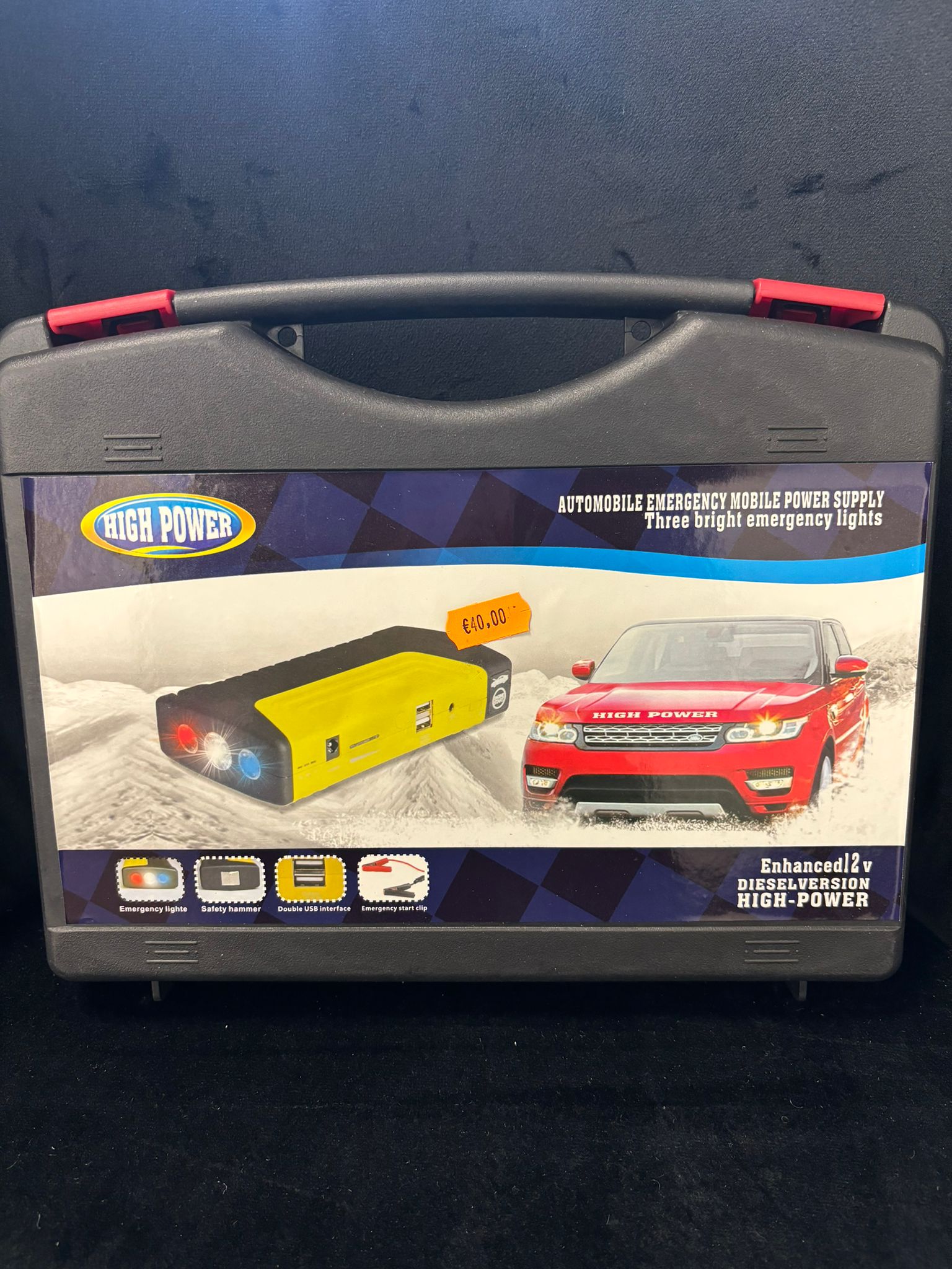 HIGHT POWER - BOOSTER STARTER AVVIATORE BATTERIA AUTO/MOTO EMERGENZA