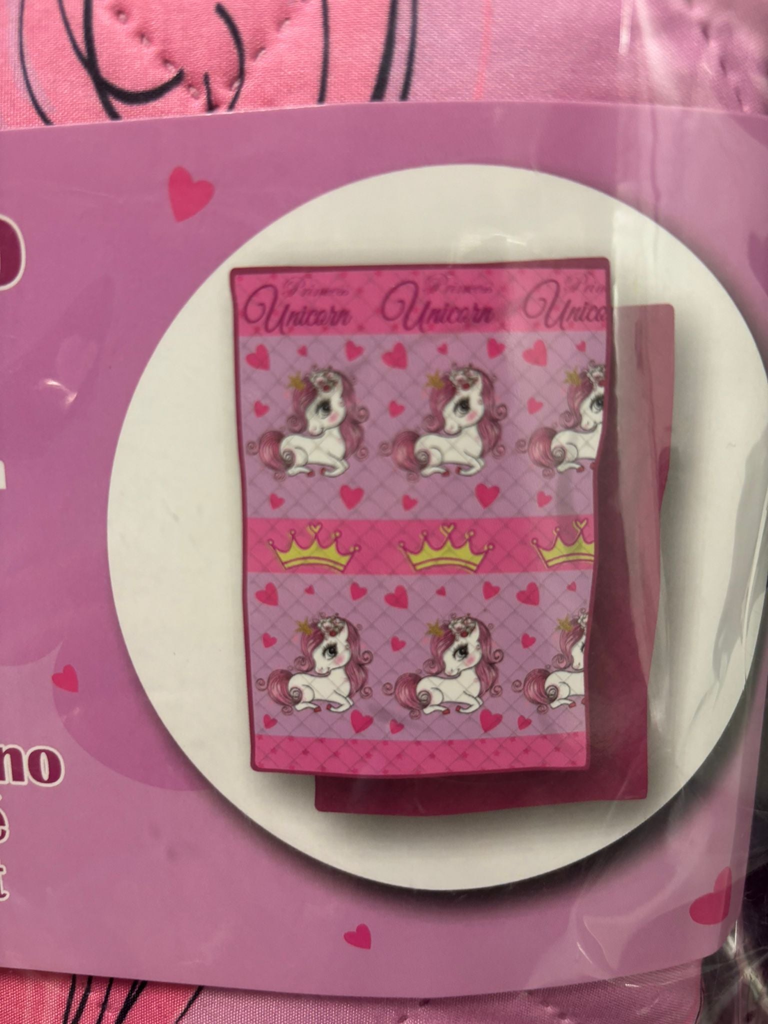 RAINBOW UNICORN - TRAPUNTINO SINGOLO 150x250 cmΒ ROSA