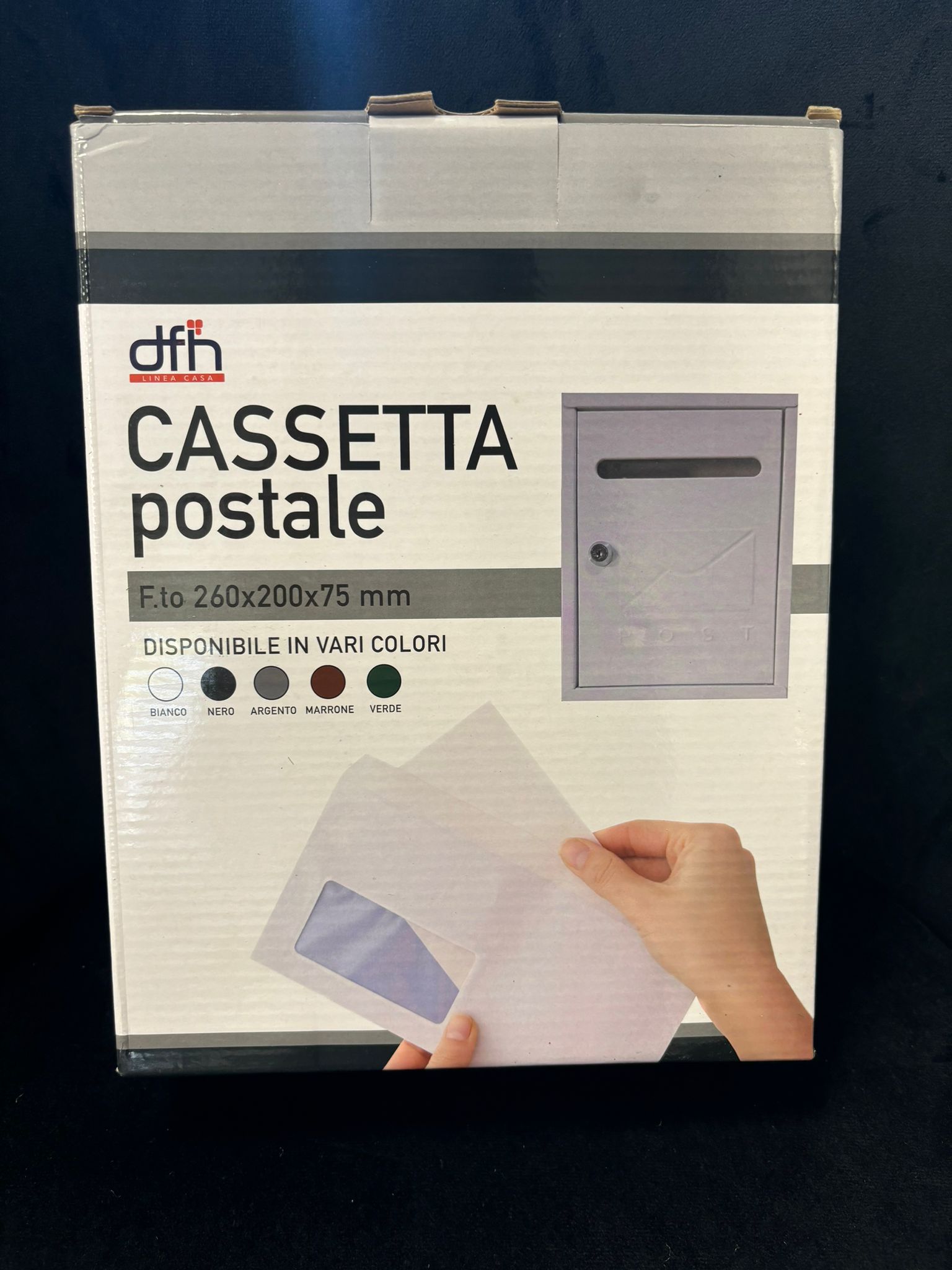 DFH - CASSETTA DELLA POSTA PER ESTERNO DA PARETE 260x200x75 cm NERO