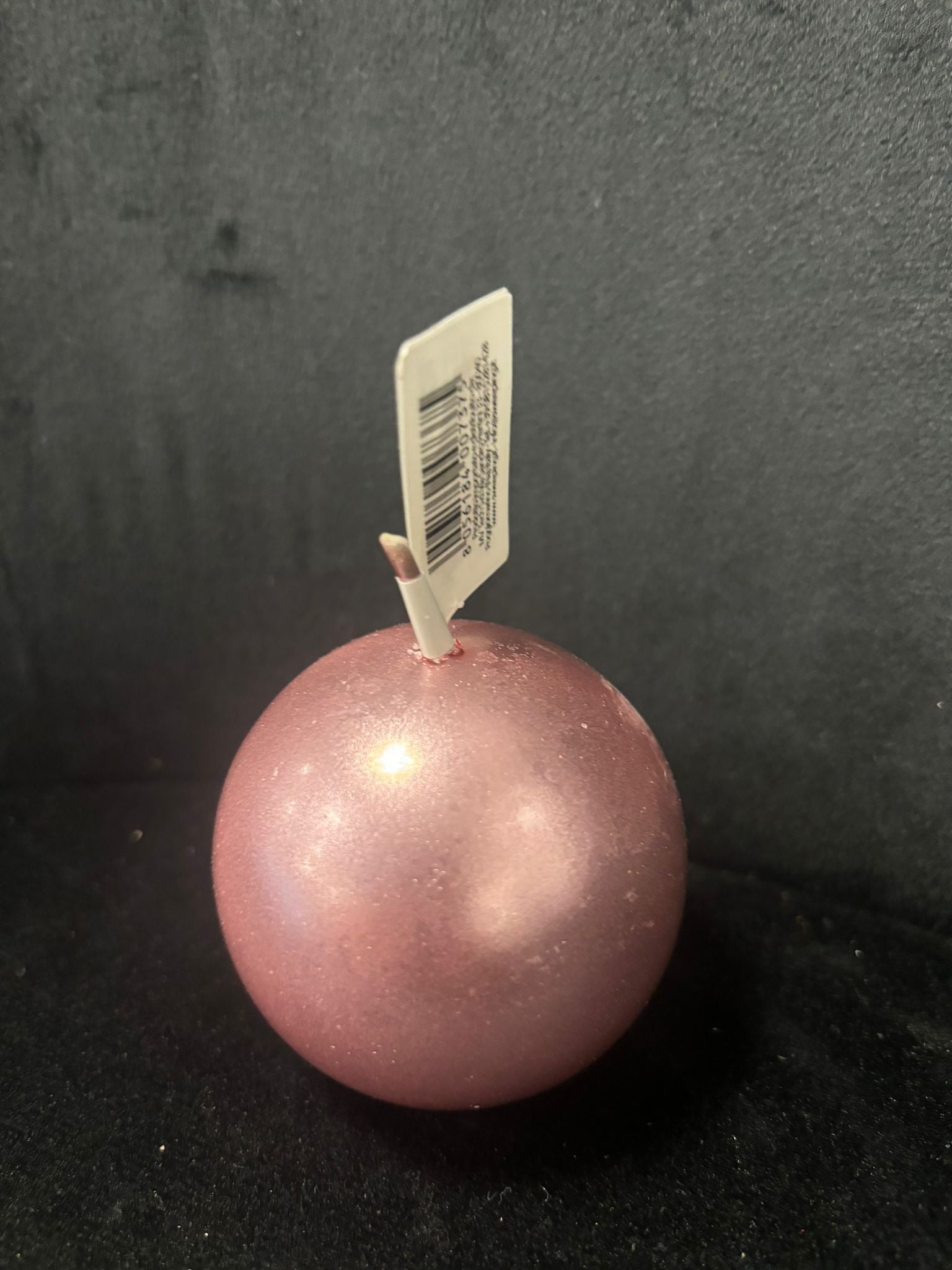 SWEEPING PARTY - CANDELA A SFERA ROSA DORATO METALLIZZATA 6 cm