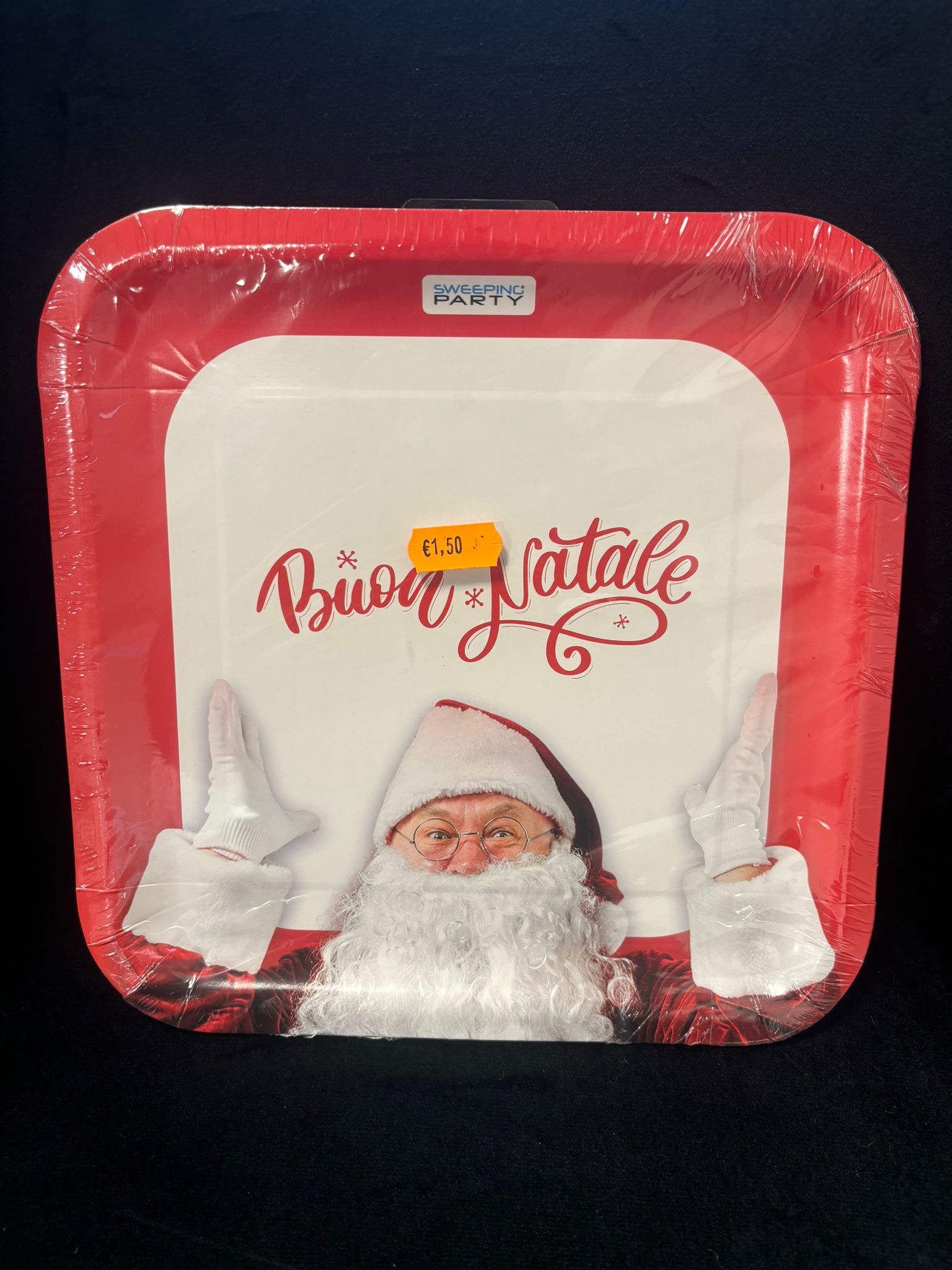 SWEEPING PARTY - 6 PIATTI NATALIZI DI CARTA QUADRATIΒ