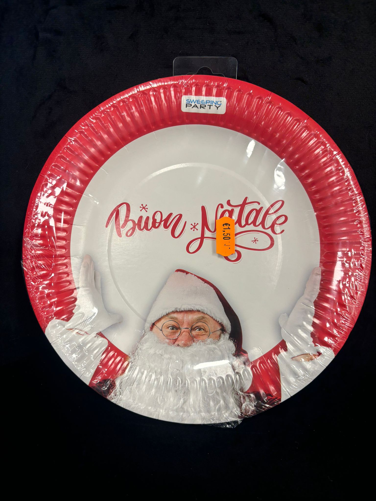 SWEEPING PARTY - 6 PIATTI NATALIZI DI CARTA TONDIΒ