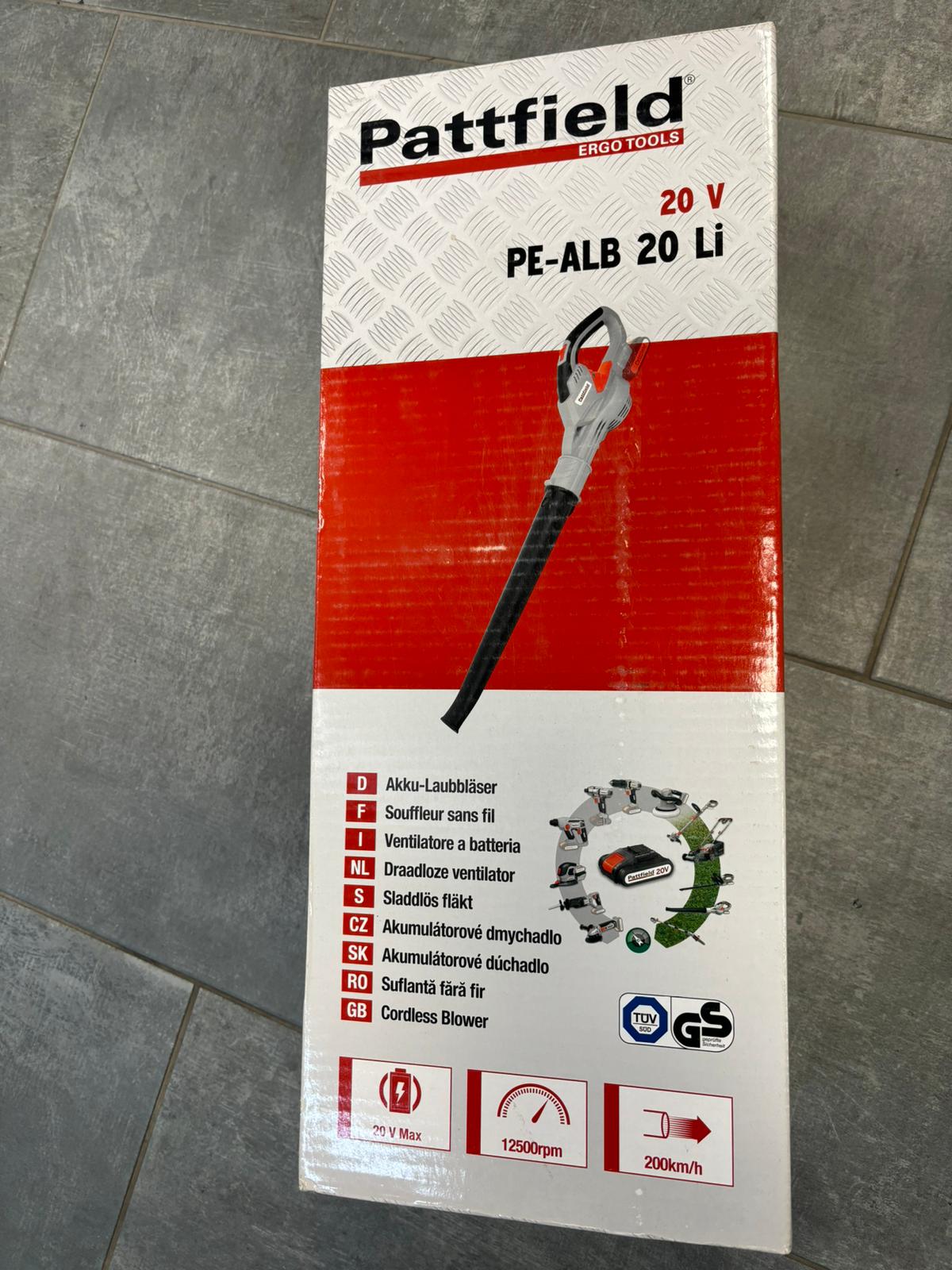 PATTFIELD - VENTILATORE A BATTERIA PE-ALB 20 Li 20 V Max 12500 rpm 200 Km/h