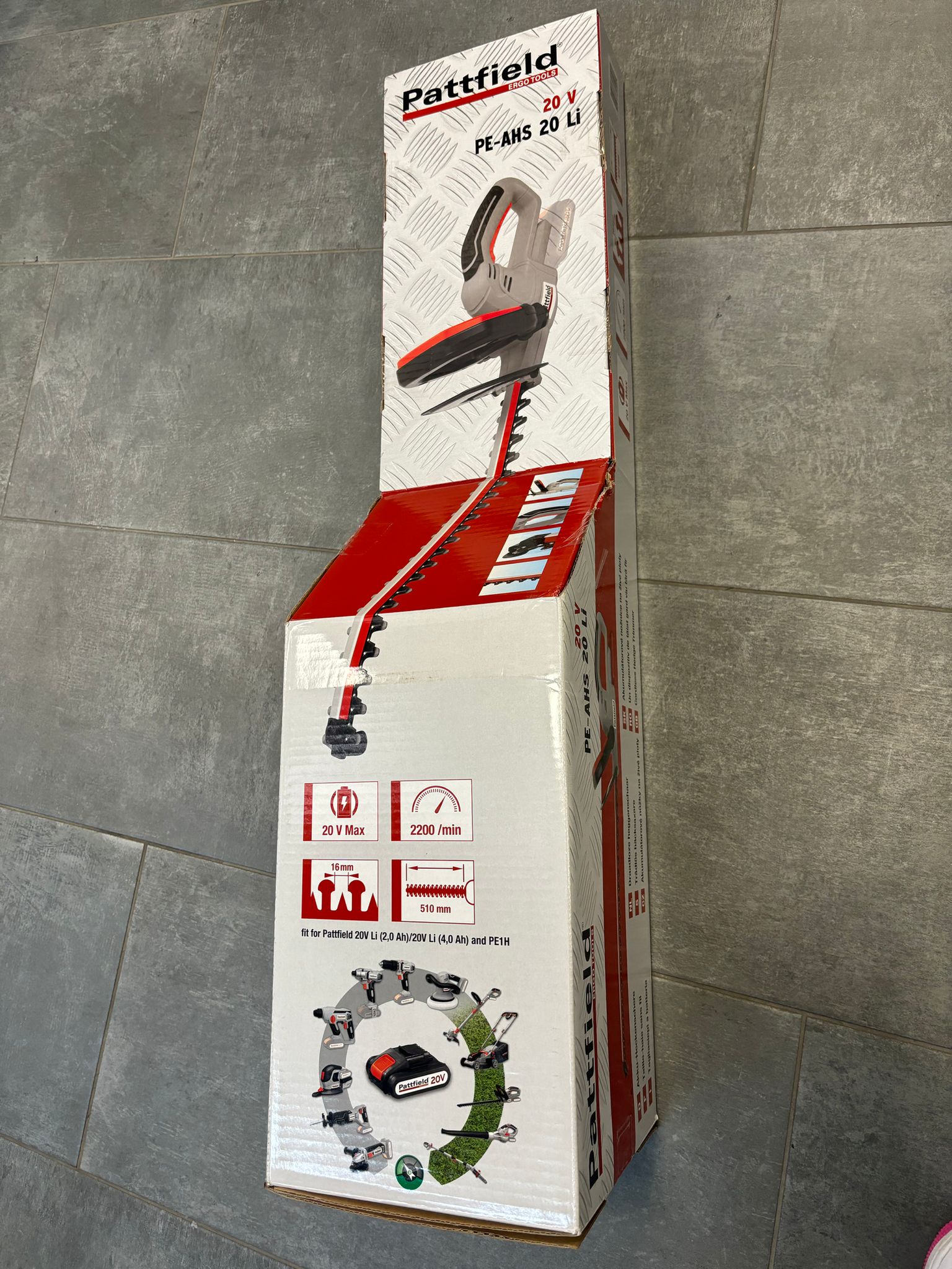 PATTFIELD - TAGLIASIEPI A BATTERIA PE-AHS 20 Li 20 V Max 2200 GIRI AL MINUTO