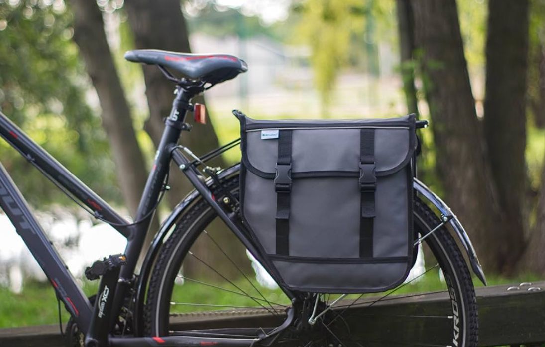 Borsa doppia per bicicletta, da inserire nel portapacchi  con capienza fino a 45L