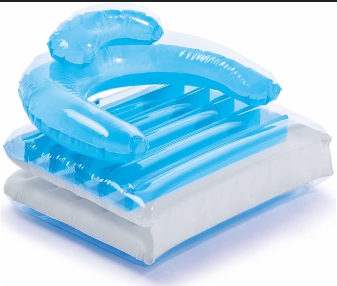 Sedia gonfiabile pieghevole 2 in 1, trasformabile anche in lettino