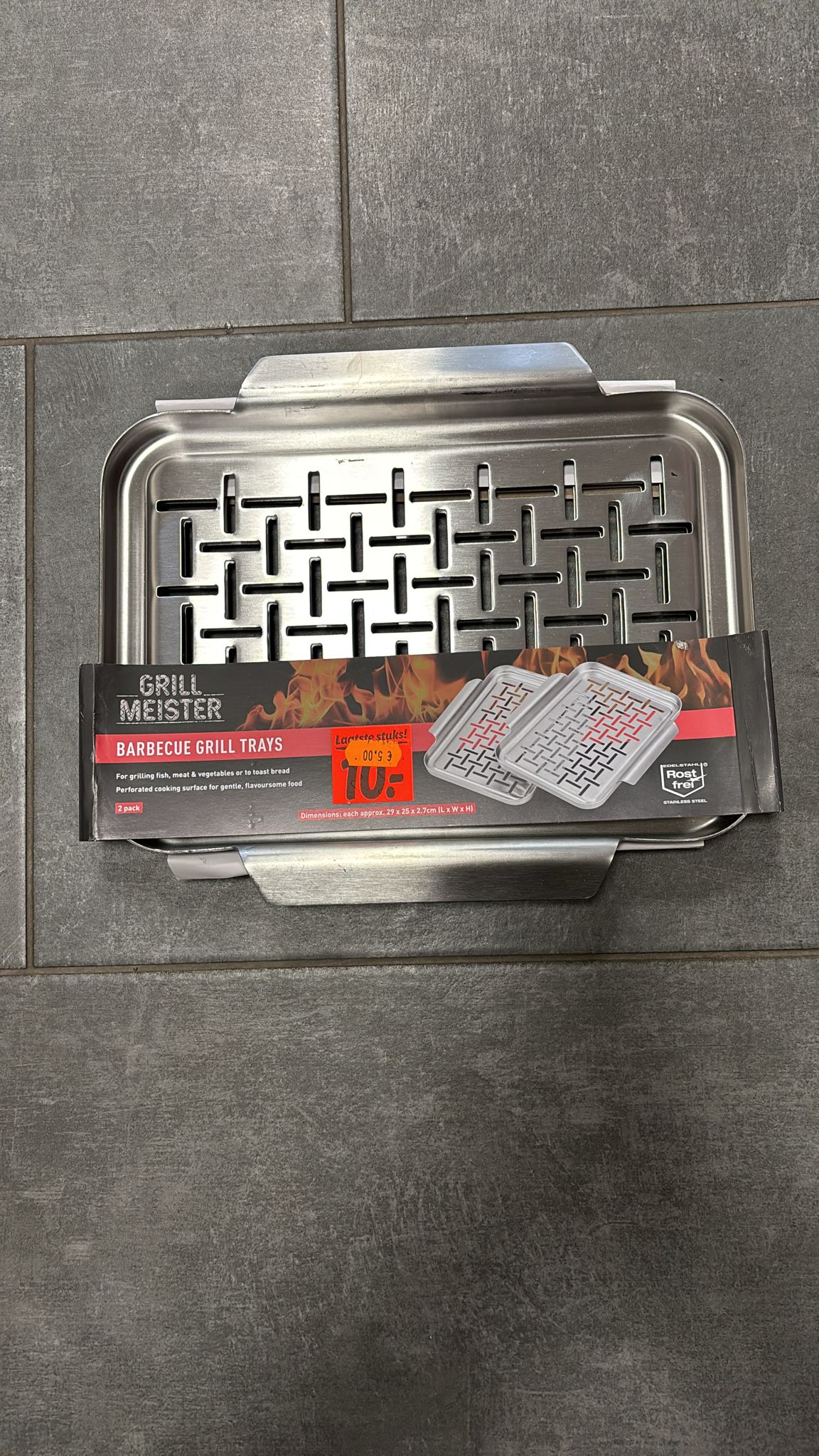 Set 2 vassoi per barbecue Per grigliate pesce, carne o verdure Ideale anche per tostare il pane