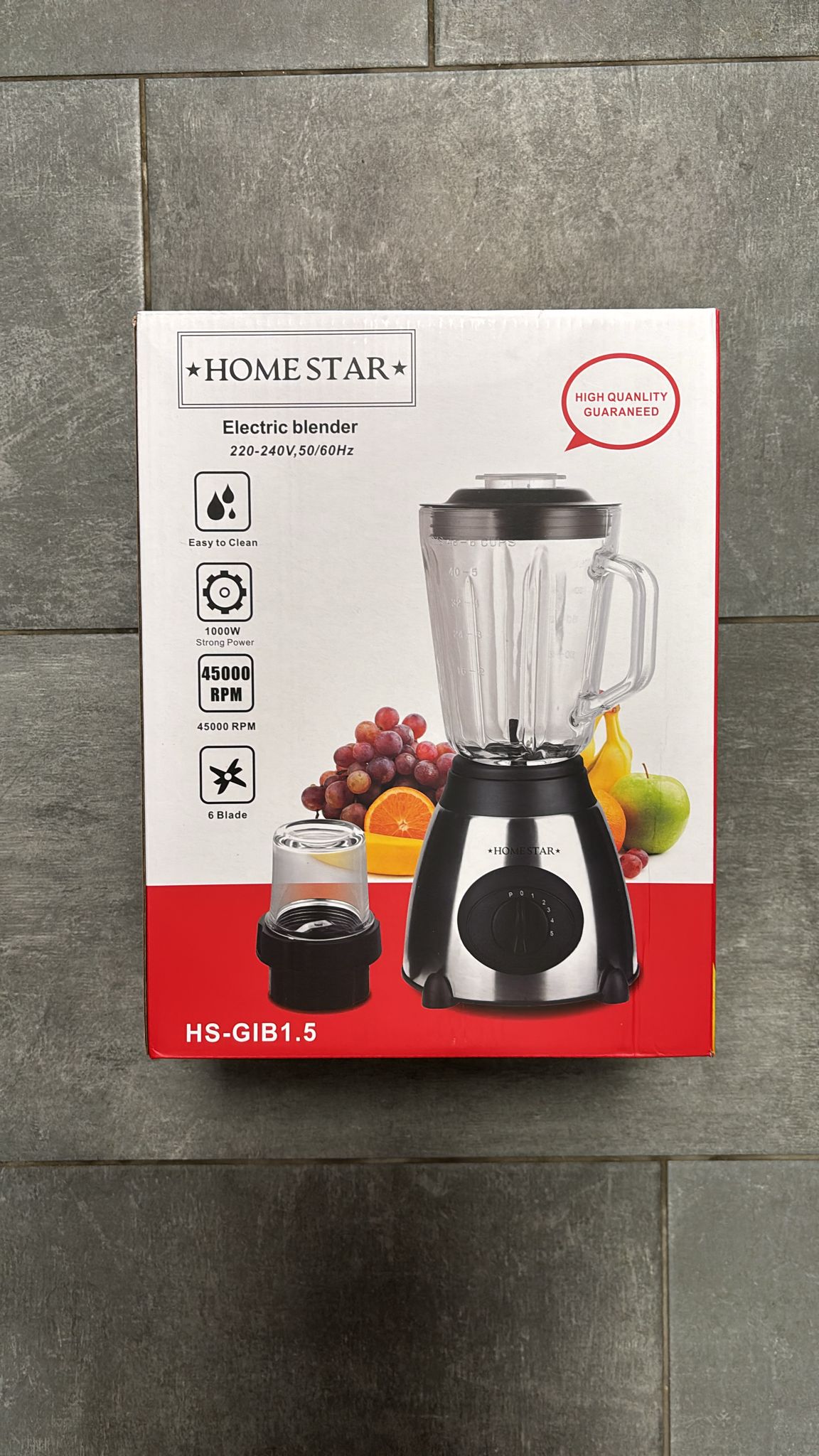 Frullatore Home Stare 1.5 con potenza di 1000W