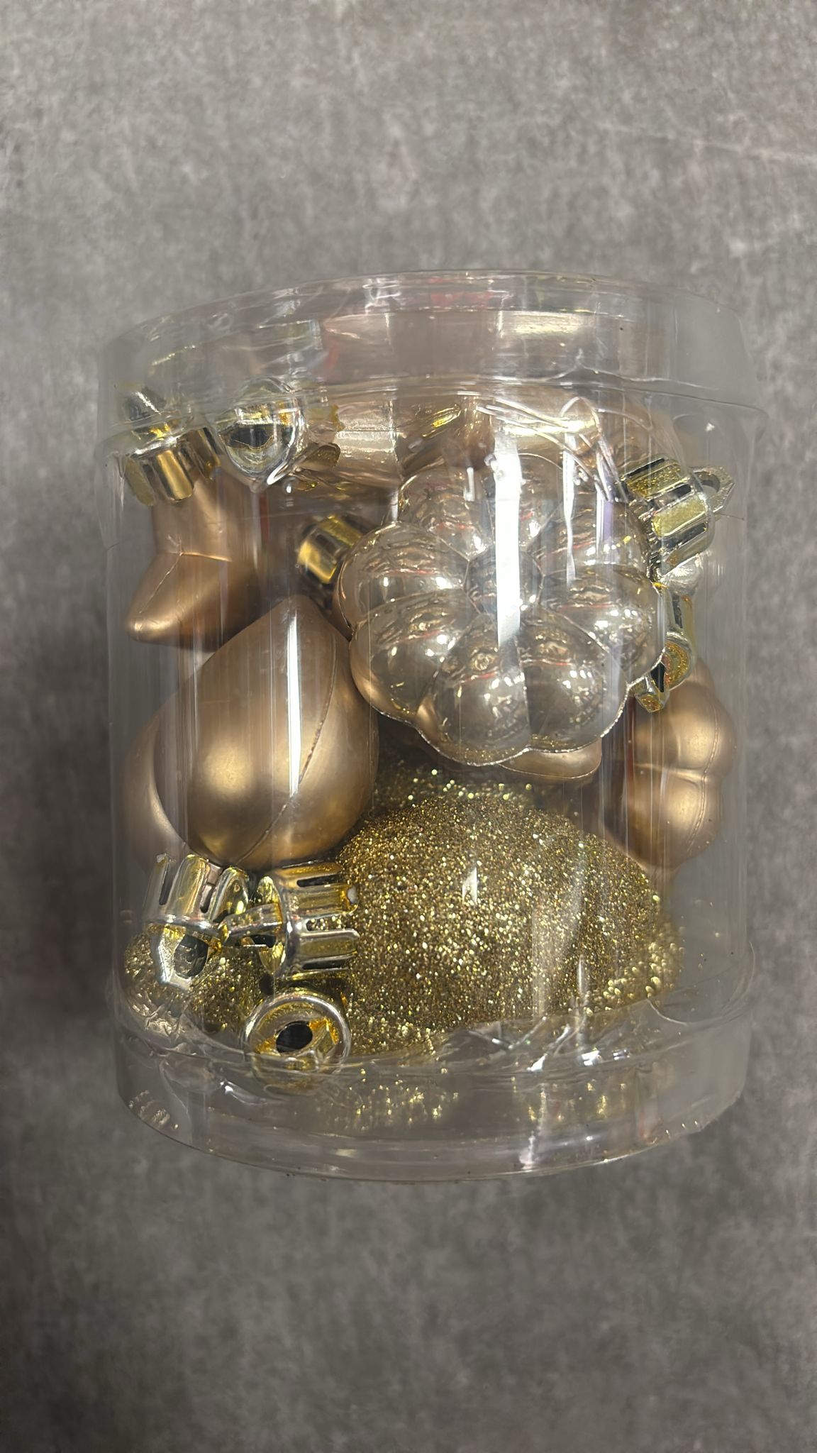 Confezione 10 palline natalizie  βDeludereβ color  oro