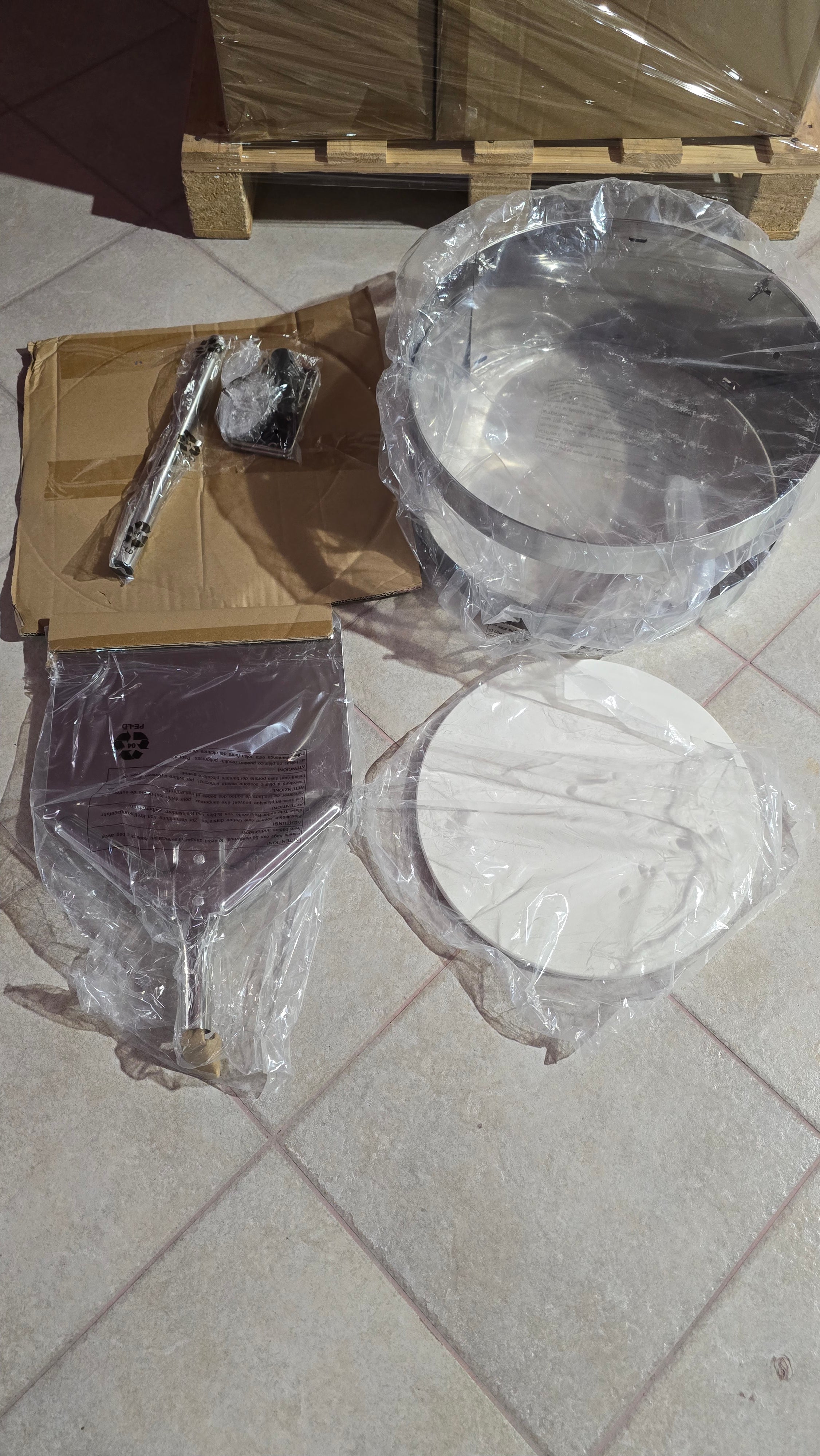 STOCK DI KIT PIZZA IN ACCIAIO INOSSIDABILE CON PIETRA LAVICA E PALA. 11 PEZZI