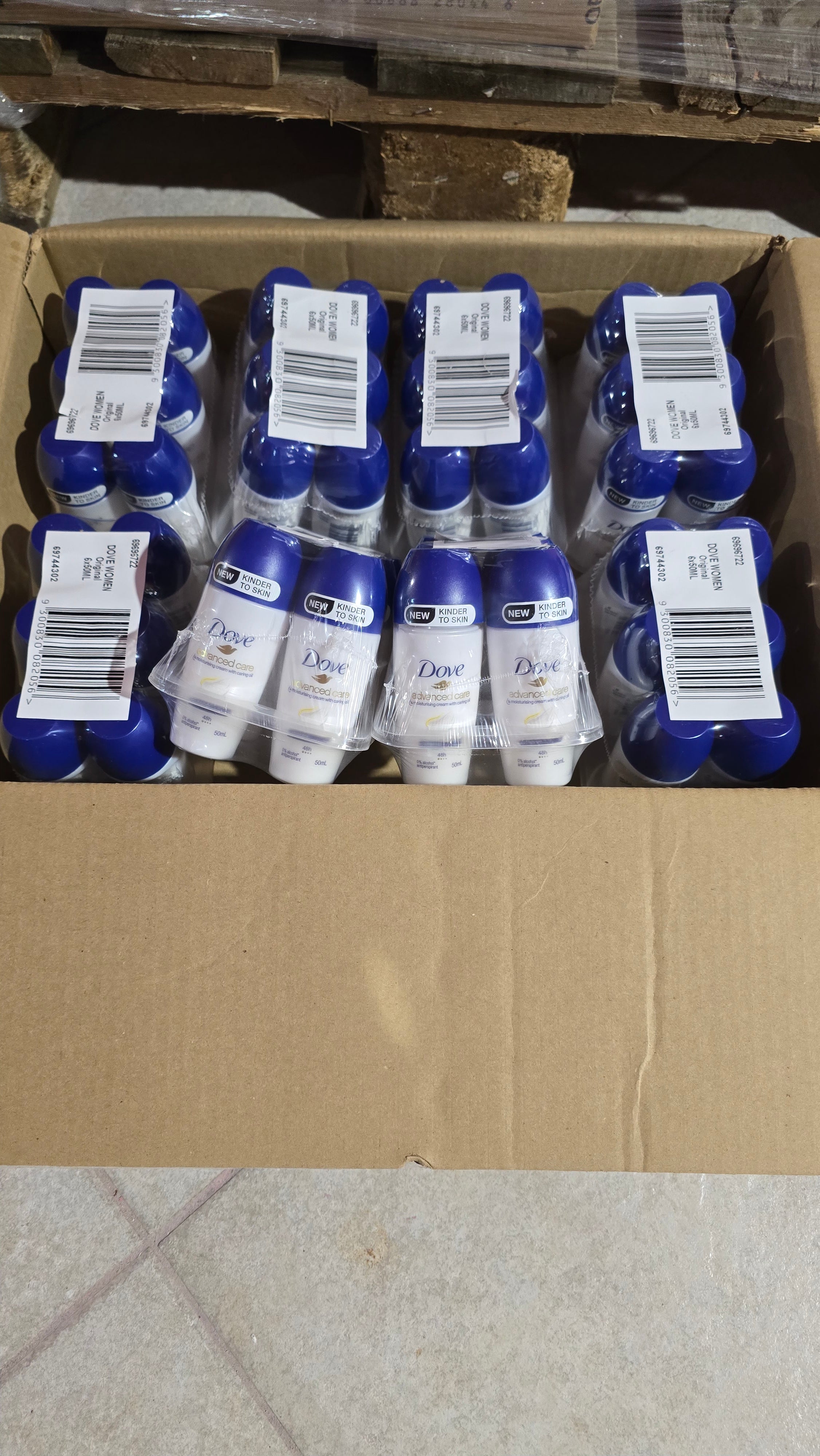 STOCK DI DEODORANTI DOVE 48H MIX CLASSICO/MAN. 192 PEZZI