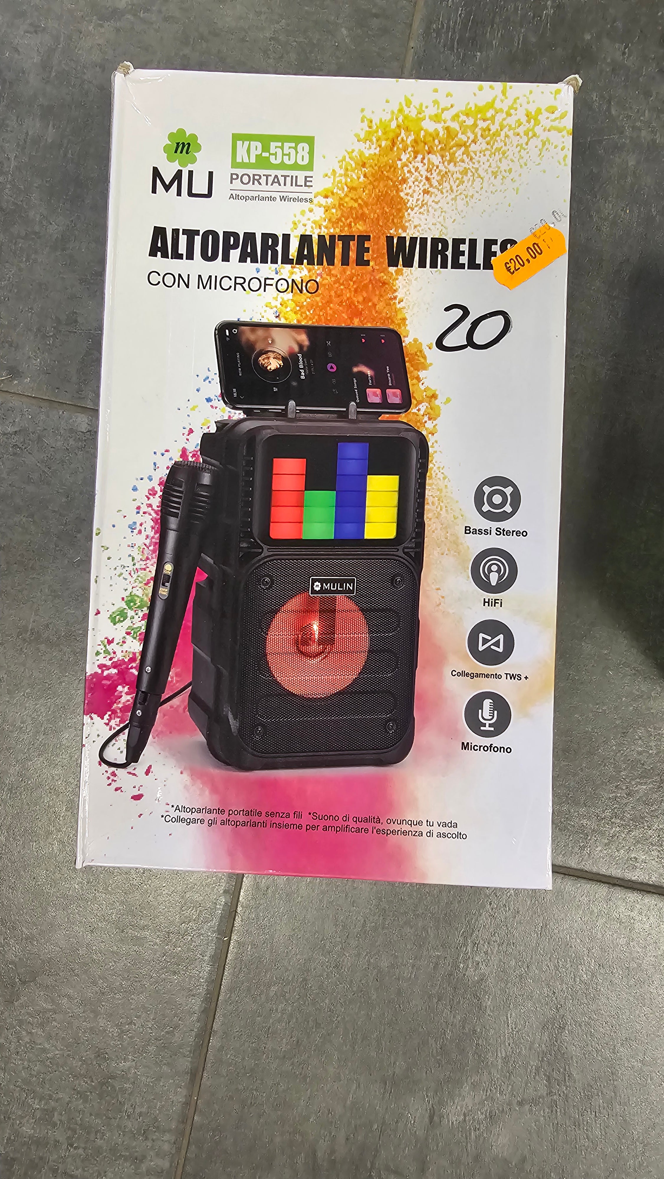 MU - KP-558 ALTOPARLANTE WIRELESS CON MICROFONO