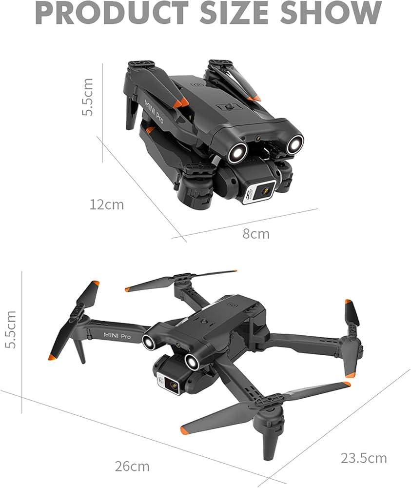 Mini  Drone con Fotocamera 1080P Doppio Quadcopter Pieghevole FPV trasmissione wifi.
