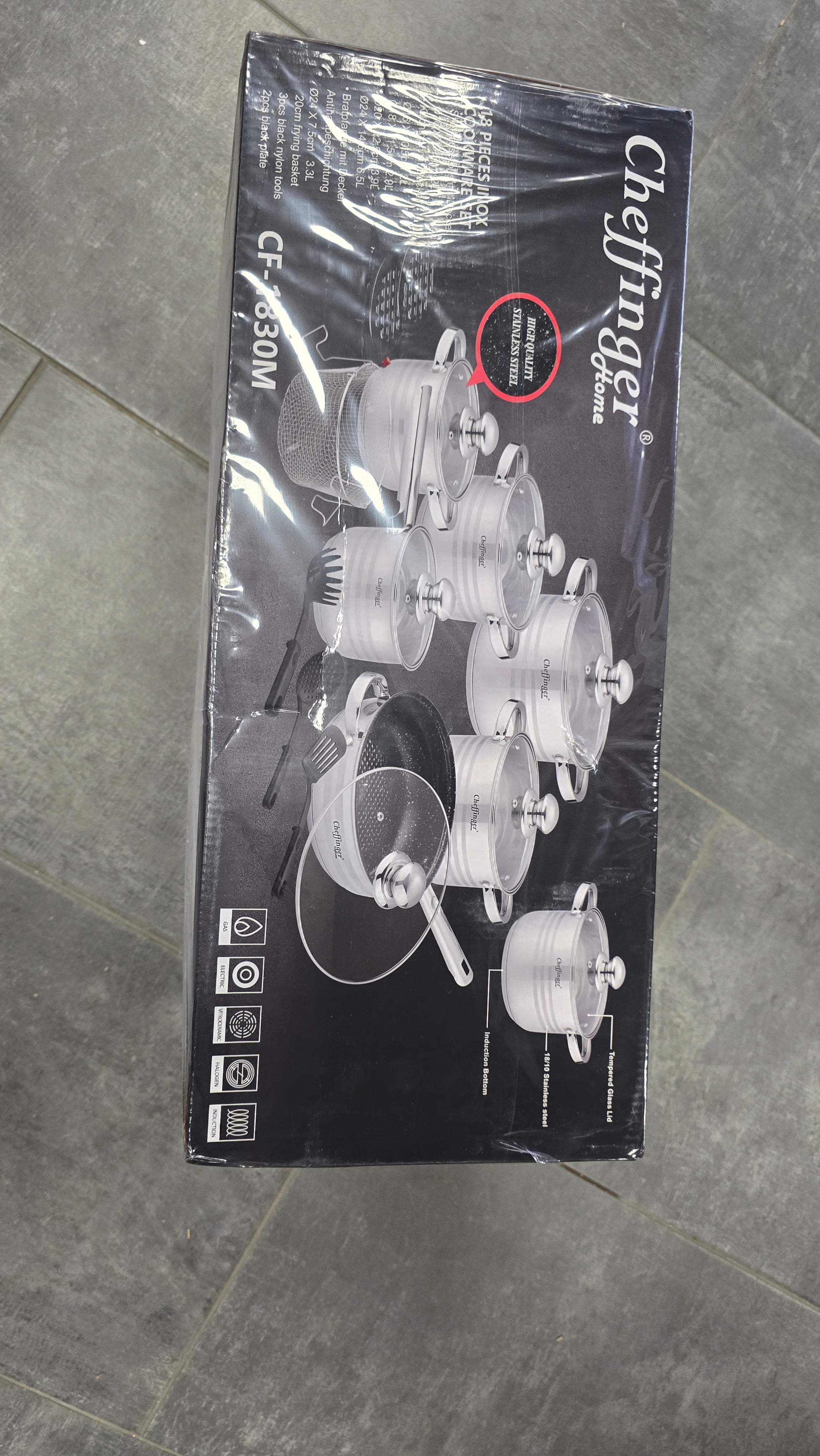 Set pentole 18 pezzi inox