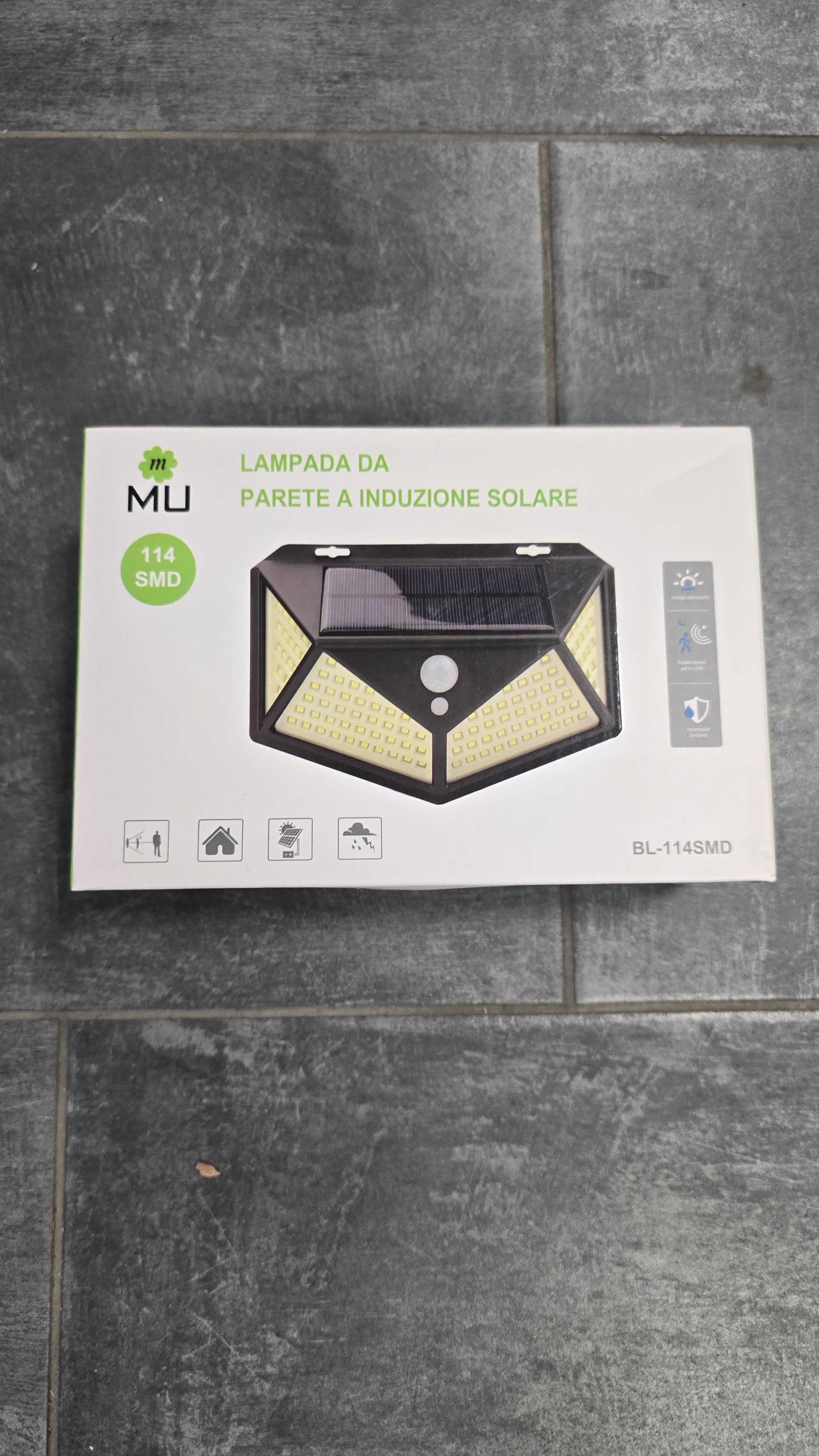 Lampada da partete ad induzione solare