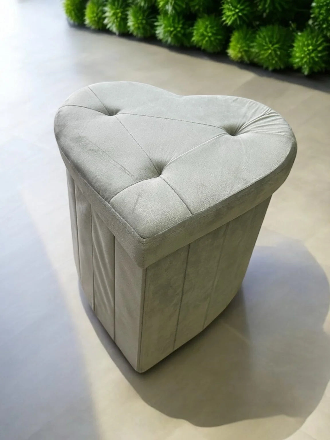 Pouf in Velluto mod CUORE, Pouf contenitore in Velluto