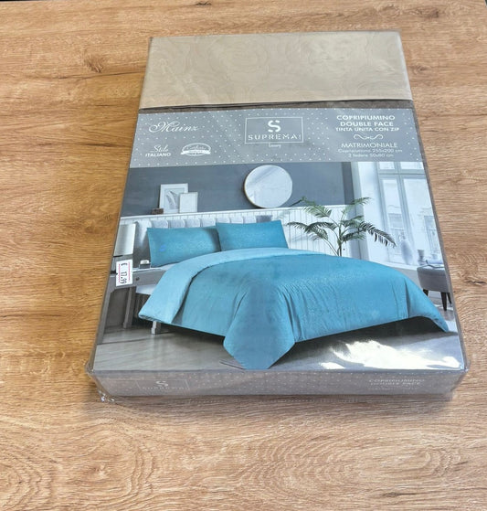 Copripiumino double face letto matrimoniale vari colori disponibili