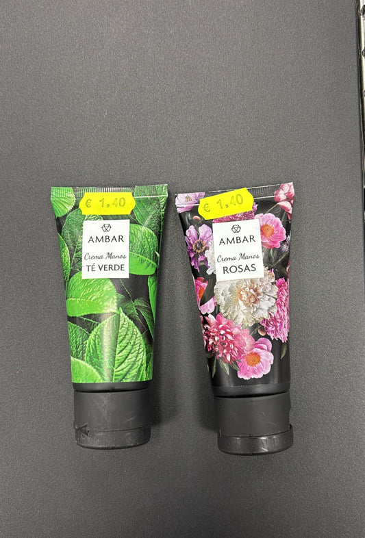 AMBAR CREMA MANI ALLA ROSA / TÉ VERDE