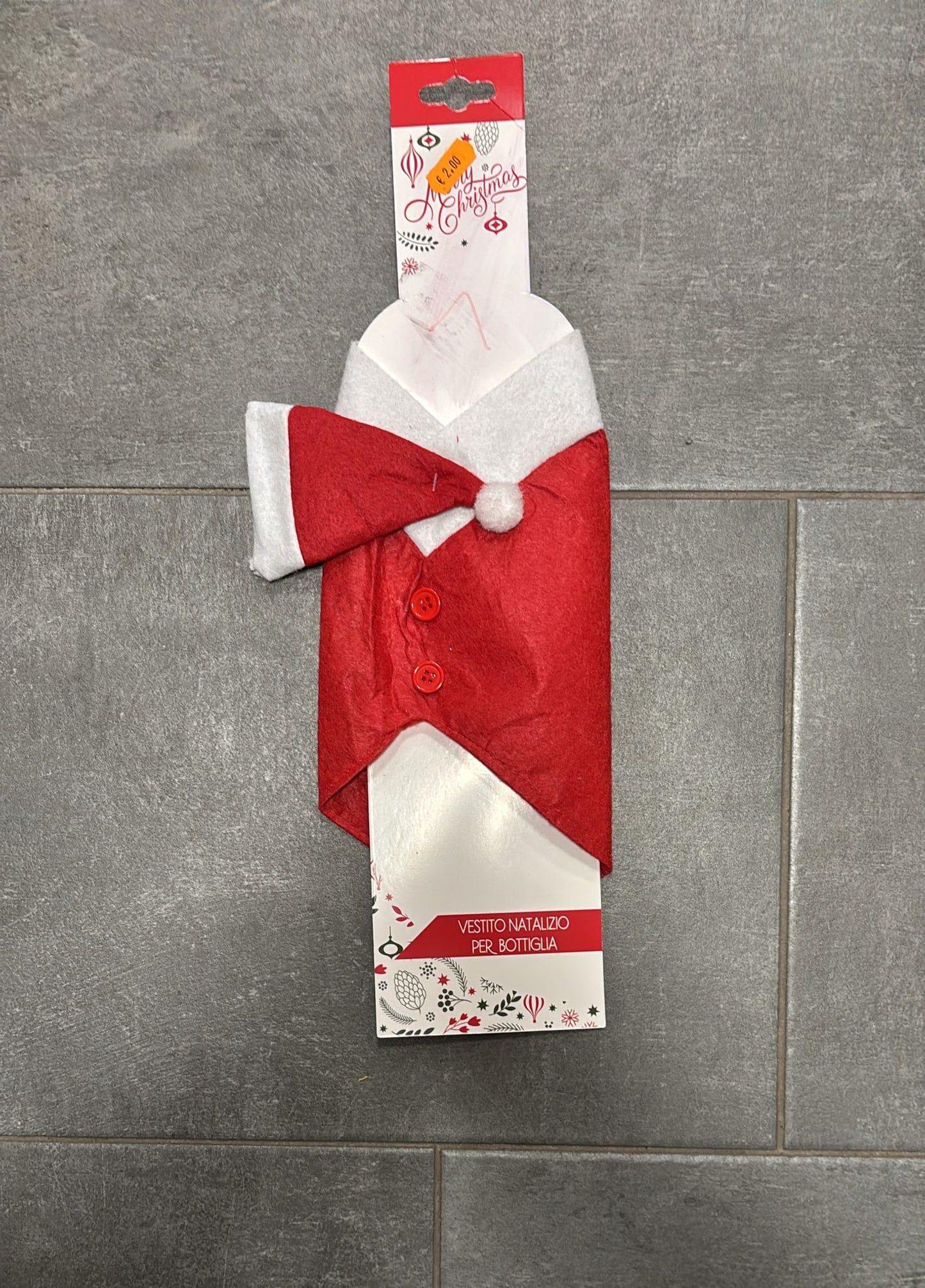 Vestito natalizio per bottiglia