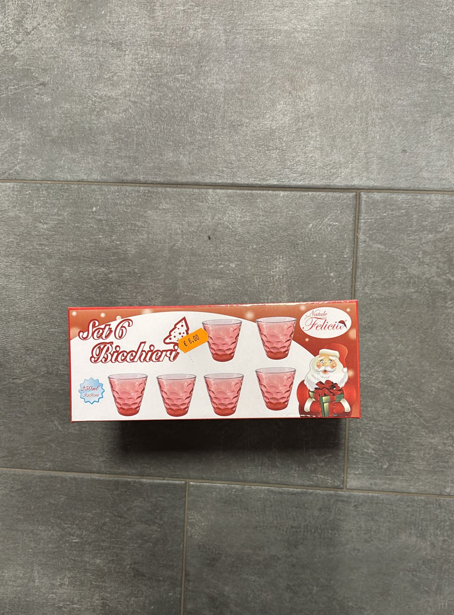 Set 6 bicchieri natalizi