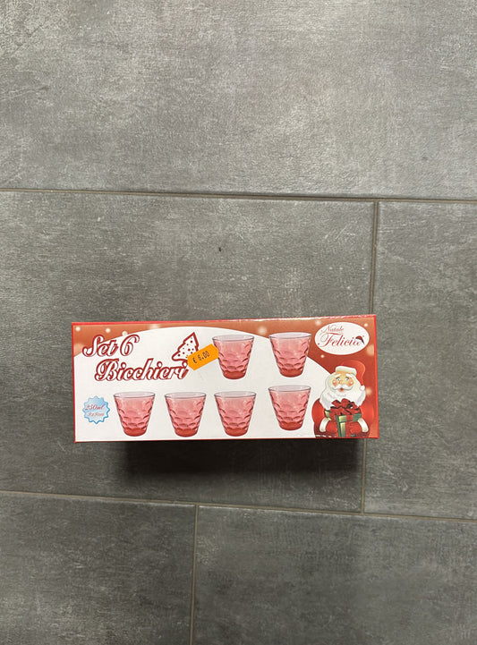 Set 6 bicchieri natalizi