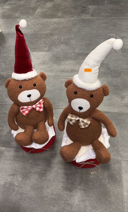 Peluche orsetto con base in feltro  In due colorazioni